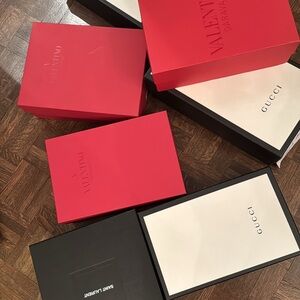 Valentino and Gucci Shoe Boxes